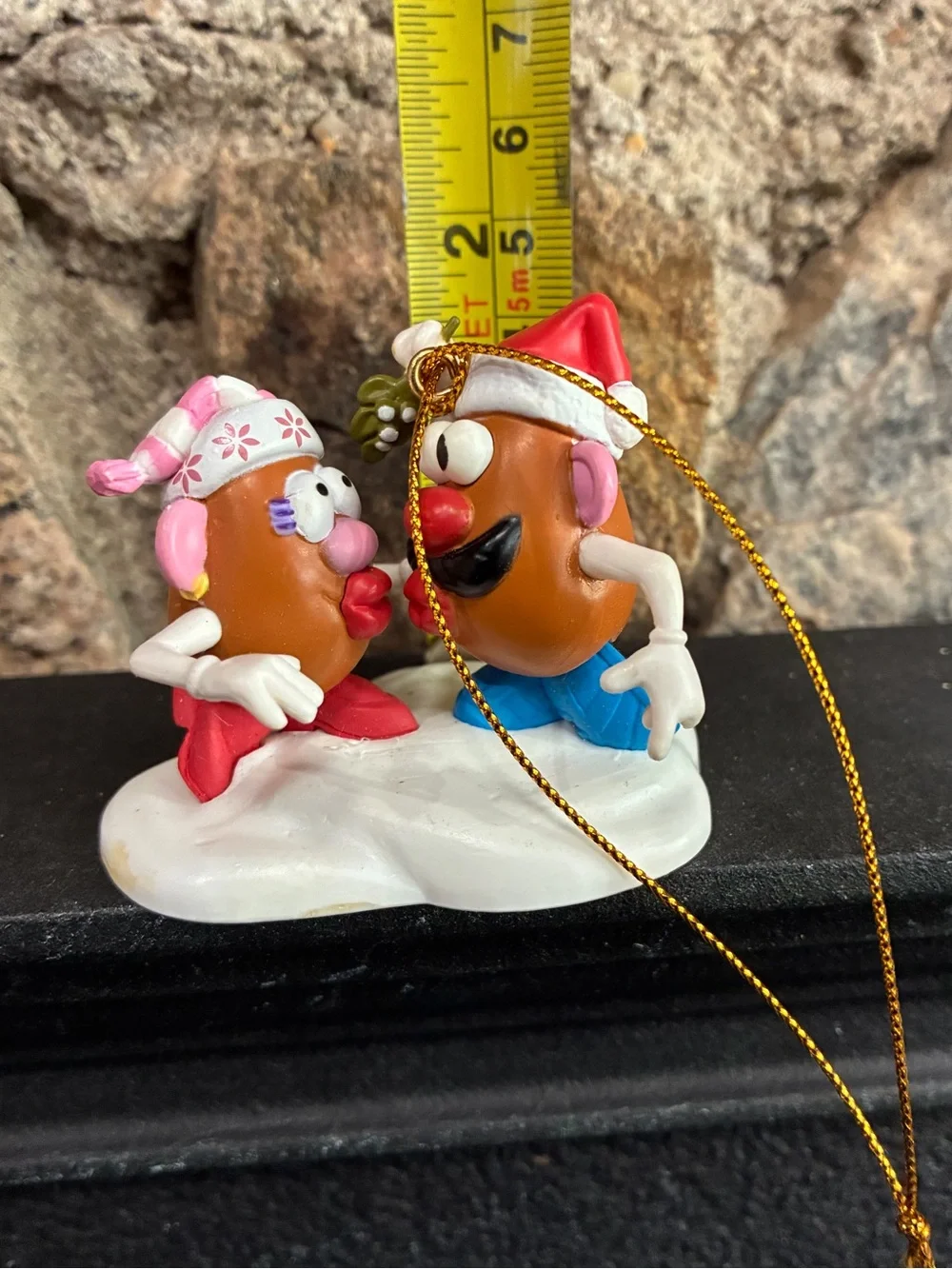 Hasbro Mr. and Mrs. Potato Head Toy Story Kissing Mistletoe Christmas Ornament